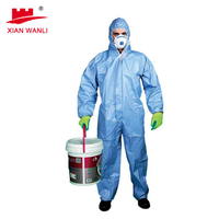 Blue Disposable Safety Coverall for On-site Maintenance