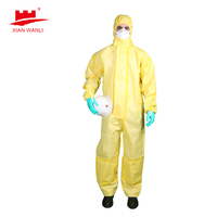 CE Antistatic CAT III TYPE 3 Disposable Coverall PE coated PP Microporous Protection Coverall Safety Suit Overall