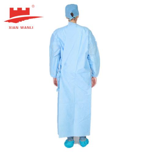 Non-woven Polypropylene Sterile Blue Surgical Gown Medical