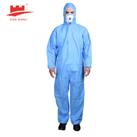 Breathable Blue Disposable Safety Coverall Anti-static